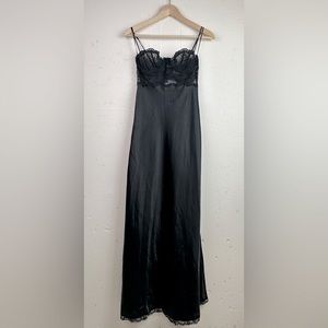 Vintage 90’s Victoria’s Secret Satin & Lace Slip Dress mirror palais inspo